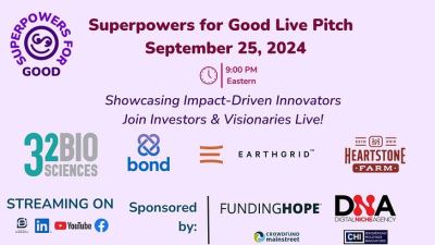 Q3 Superpowers for Good Live Pitch Features Top Issuers